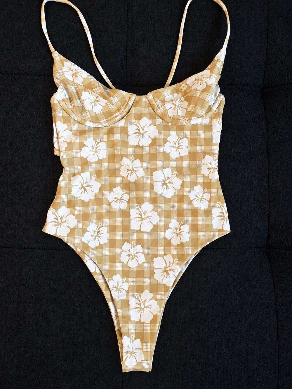 Benoa One-Piece Swimsuit Honey Palaka Size Petite